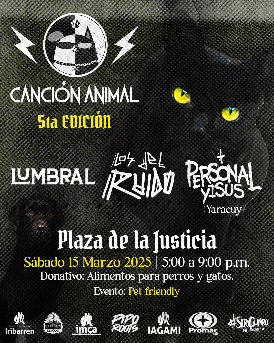 Event Poster — Canción Animal Negro