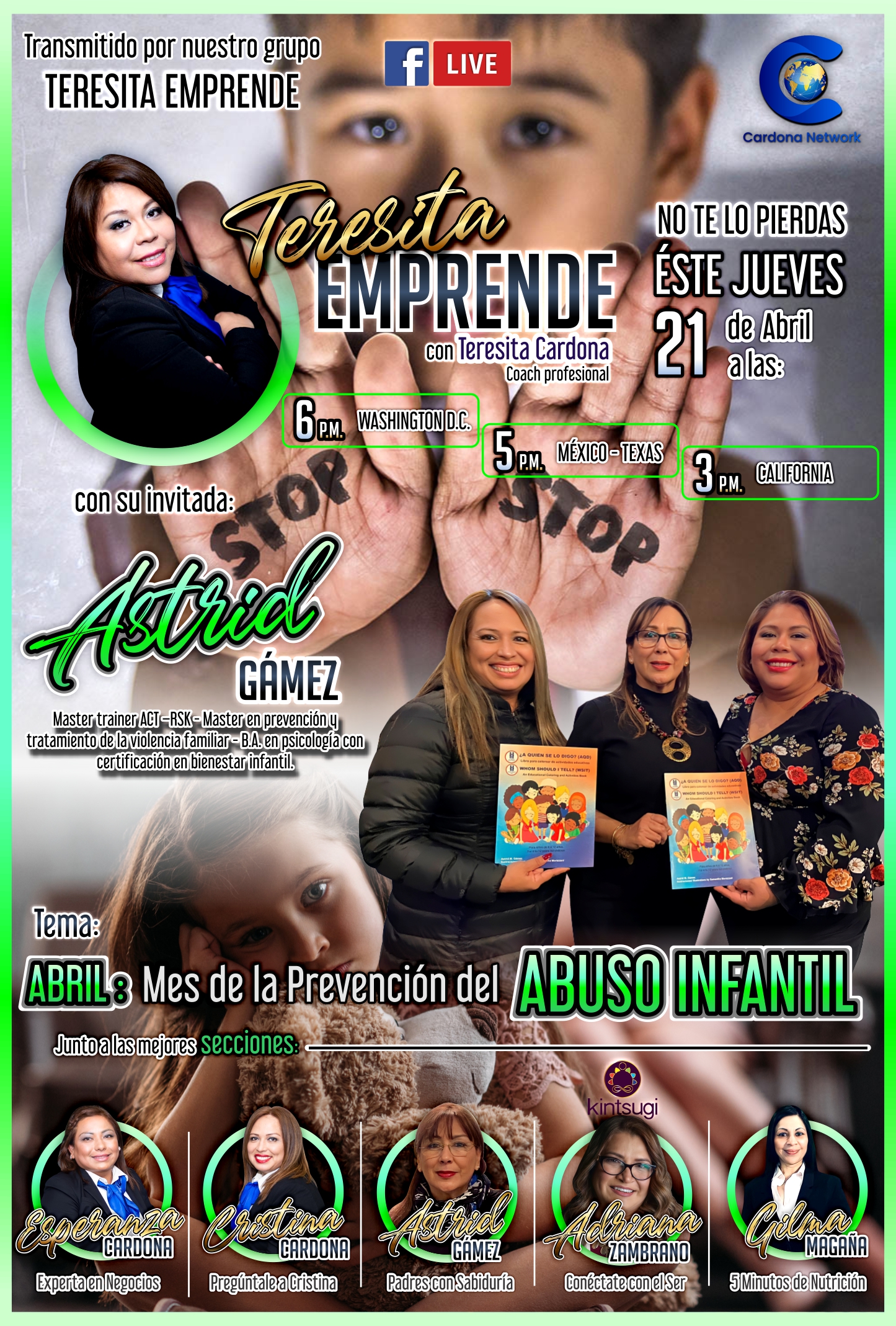 Event Poster — Teresita Emprende: Astrid Gámez