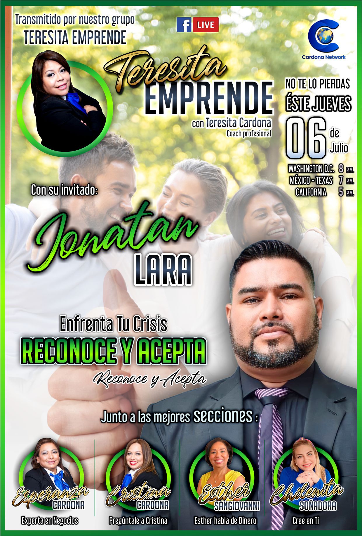 Event Poster — Teresita Emprende: Jonatan Lara